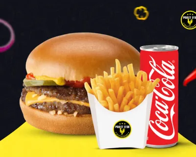 MENU DOUBLE CHEESE BURGER